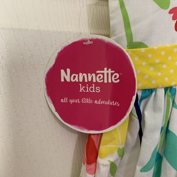 Nanette Girls Size 4 Floral Pleated Sundress Colorful Dress NWT - Picture 7 of 12